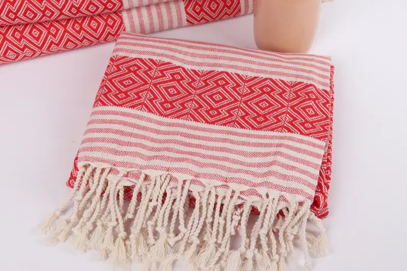 Beach Theme Bachelorette Party Gifts, Valentines Gift, Wedding Towel, Bridal Shower Favors, Bachelor Gifts, Fouta towel, 68x40 Cotton Diamond Towel - 5