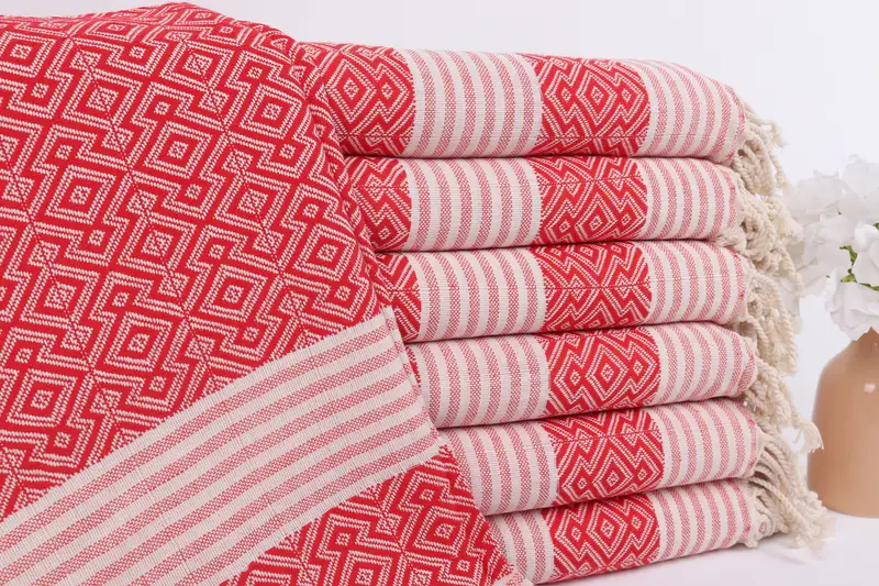 Beach Theme Bachelorette Party Gifts, Valentines Gift, Wedding Towel, Bridal Shower Favors, Bachelor Gifts, Fouta towel, 68x40 Cotton Diamond Towel - 1
