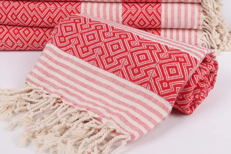Beach Theme Bachelorette Party Gifts, Valentines Gift, Wedding Towel, Bridal Shower Favors, Bachelor Gifts, Fouta towel, 68x40 Cotton Diamond Towel - 4