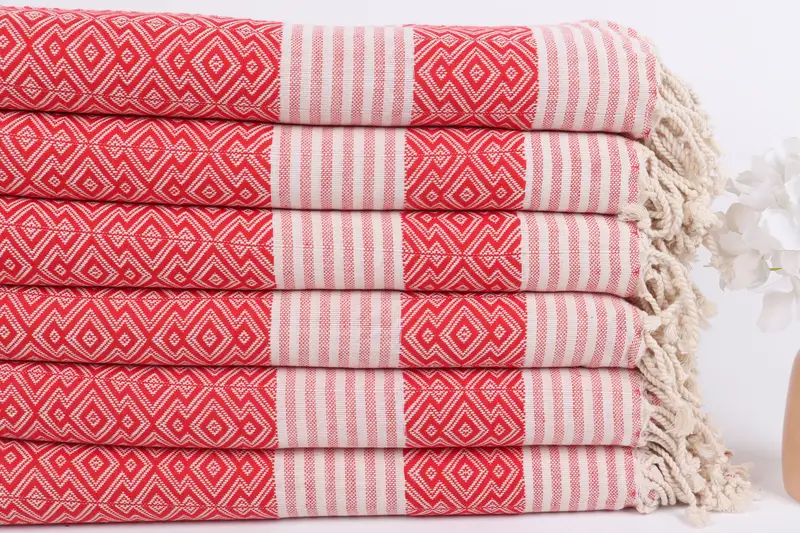 Beach Theme Bachelorette Party Gifts, Valentines Gift, Wedding Towel, Bridal Shower Favors, Bachelor Gifts, Fouta towel, 68x40 Cotton Diamond Towel - 3