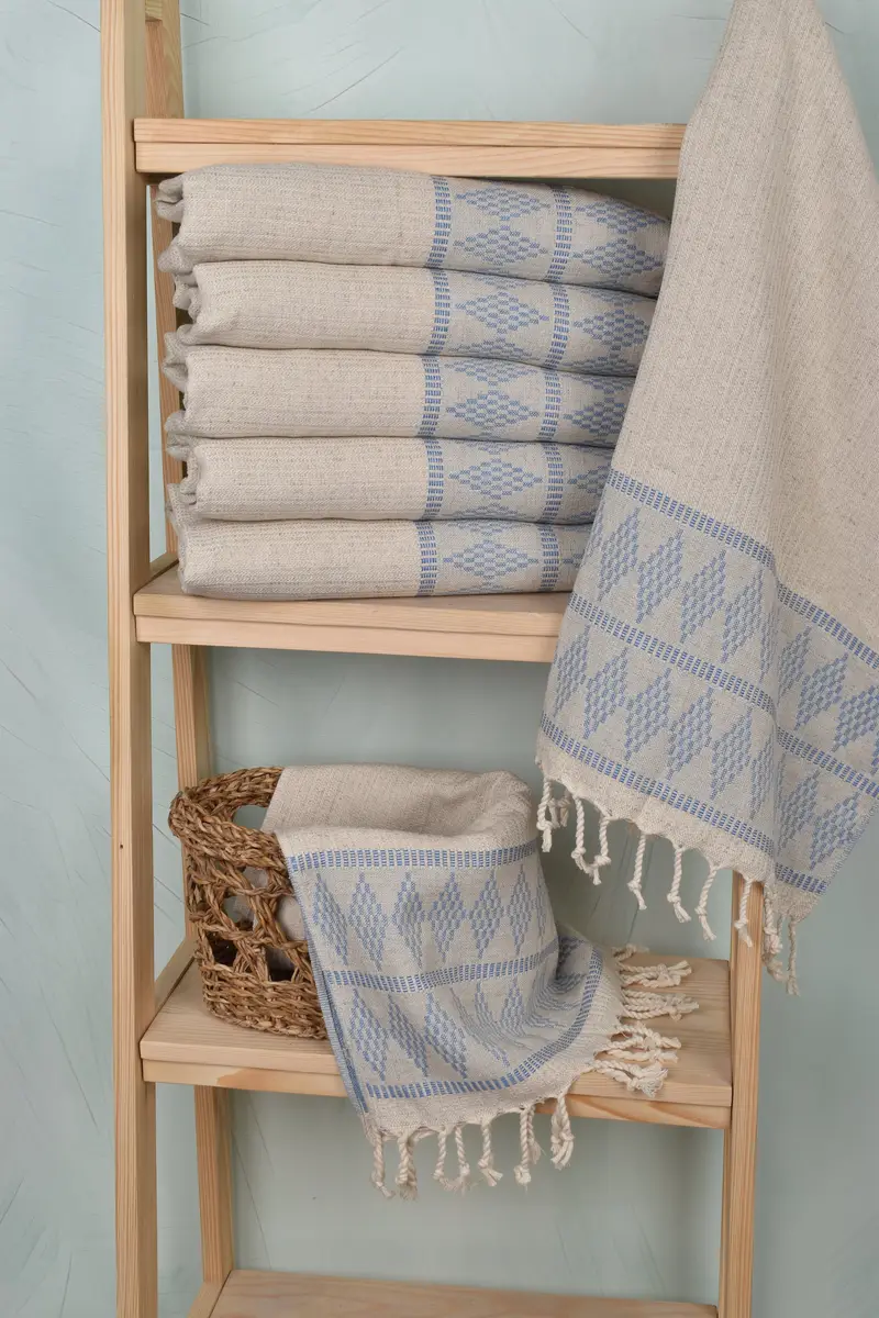 Personalized Dish Towel, Personalized Gifts, Monogram Turkish Bath Towel, Personalized Hand Towel, Baby Boy Gift, 40x20 Linen Kilim Design Towel - 3