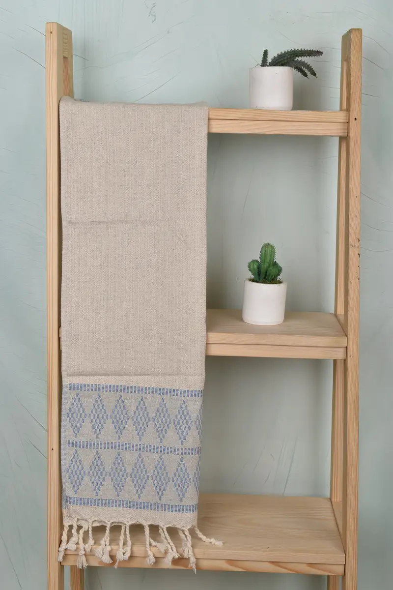Personalized Dish Towel, Personalized Gifts, Monogram Turkish Bath Towel, Personalized Hand Towel, Baby Boy Gift, 40x20 Linen Kilim Design Towel - 8