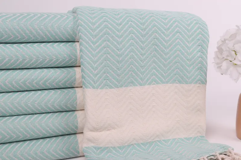 Bridal Shower Favors, Beach Towel Gift, Gift For Best Friend, Embroidered Towel, 70x40 Cotton Zig zag Towel, Spooky Bachelorette Party Favors - 2