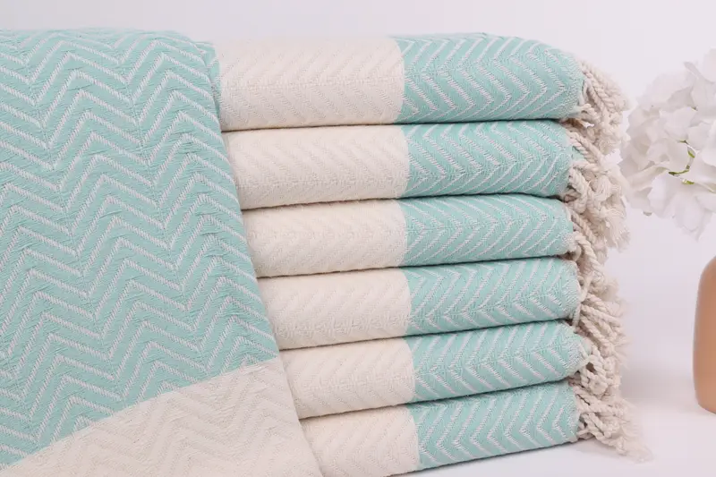 Bridal Shower Favors, Beach Towel Gift, Gift For Best Friend, Embroidered Towel, 70x40 Cotton Zig zag Towel, Spooky Bachelorette Party Favors - 1