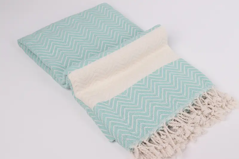 Bridal Shower Favors, Beach Towel Gift, Gift For Best Friend, Embroidered Towel, 70x40 Cotton Zig zag Towel, Spooky Bachelorette Party Favors - 6