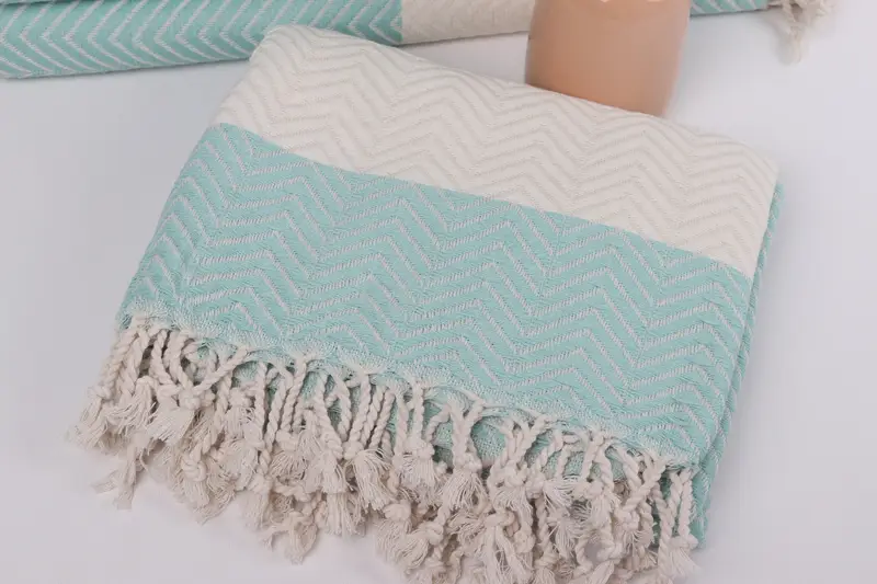 Bridal Shower Favors, Beach Towel Gift, Gift For Best Friend, Embroidered Towel, 70x40 Cotton Zig zag Towel, Spooky Bachelorette Party Favors - 5