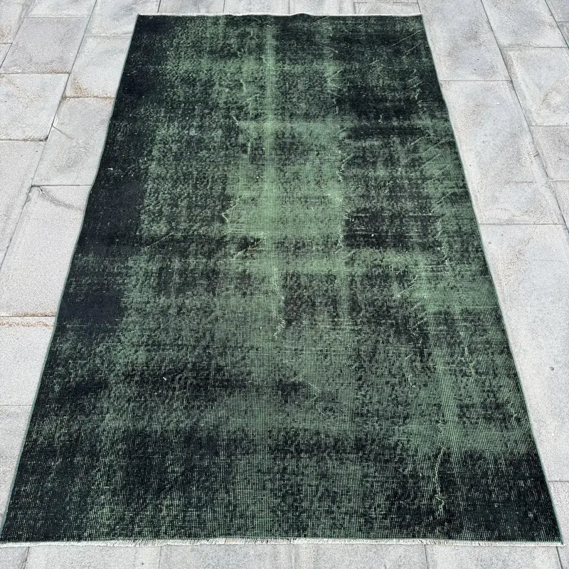 Green Camouflage Rug, 4,3x7,2 ft Chic Decor