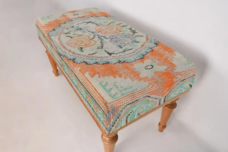 キリム柄モジュール式ソファセット オットマン