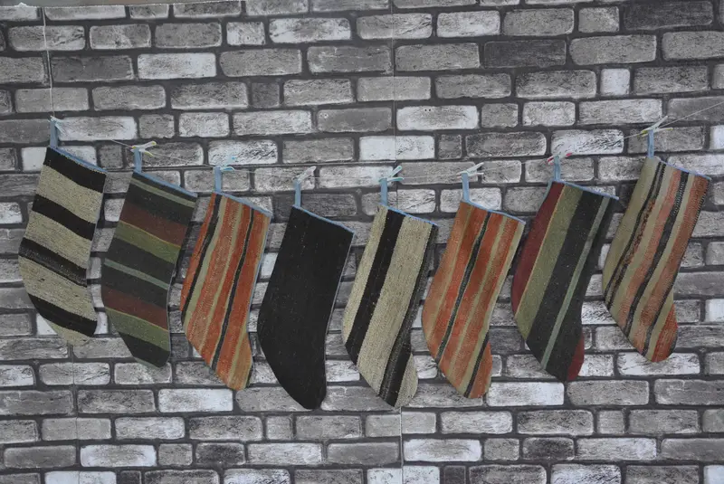 Festive Christmas Ornaments Pattern, 9 Inch Wide Christmas Stocking