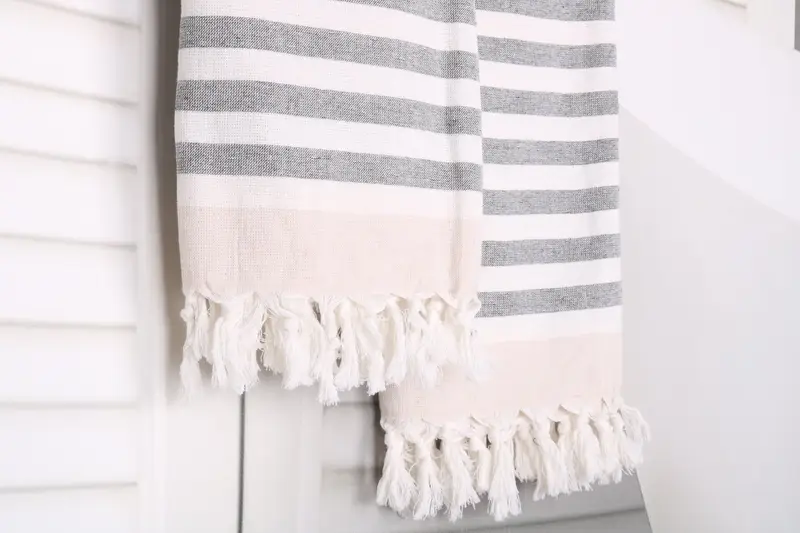 Bridesmaid Gift, Turkish Bath Towel Set, Beach towel, 68x40 Cotton Striped Terry Towel, Peshtemal Towel USA, Employee Gifts, Gifts For Him - 8