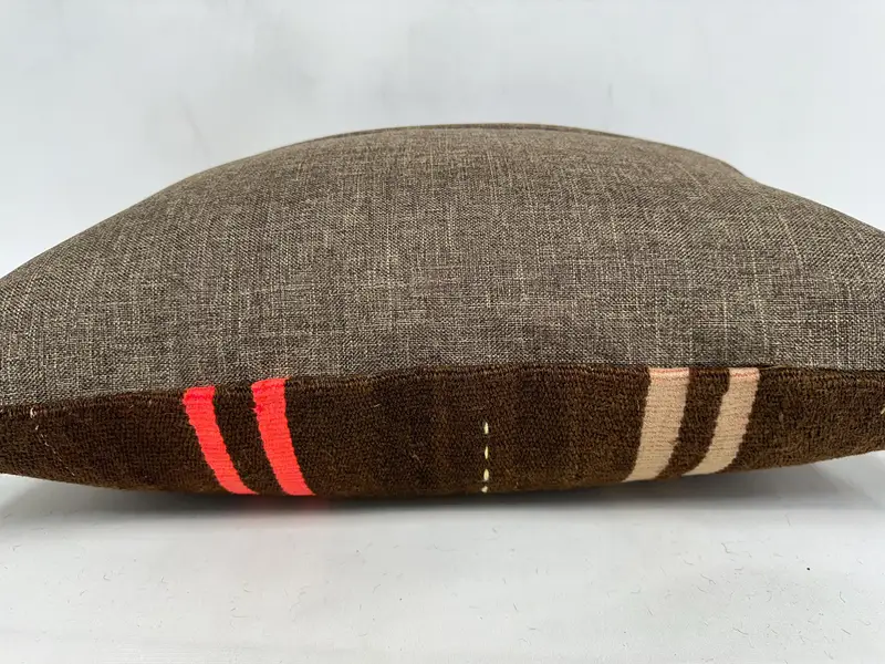 Cushion Case, Pillow for Sofa, Nautical Throw Cushion Case, 20x28 Red Pillow Case, Home Decor Pillow, Ethnical Kilim Rug Pillow - 7