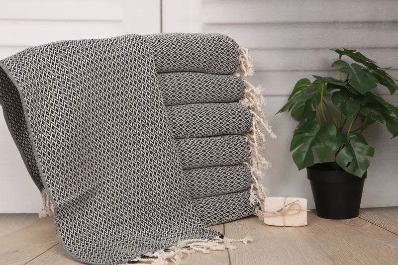 Small Bath Towel Monogrammed Hand Towel Diamond Hand Towel, 20x40 Inches