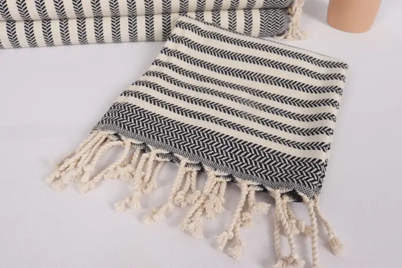 Gift For Mom, Bathroom Towels, Housewarming Gift, Personalized Home Gift Wedding, 40x18 Cotton Chevron Towel, Bridesmaid Gifts, Kitchen Towel - 5