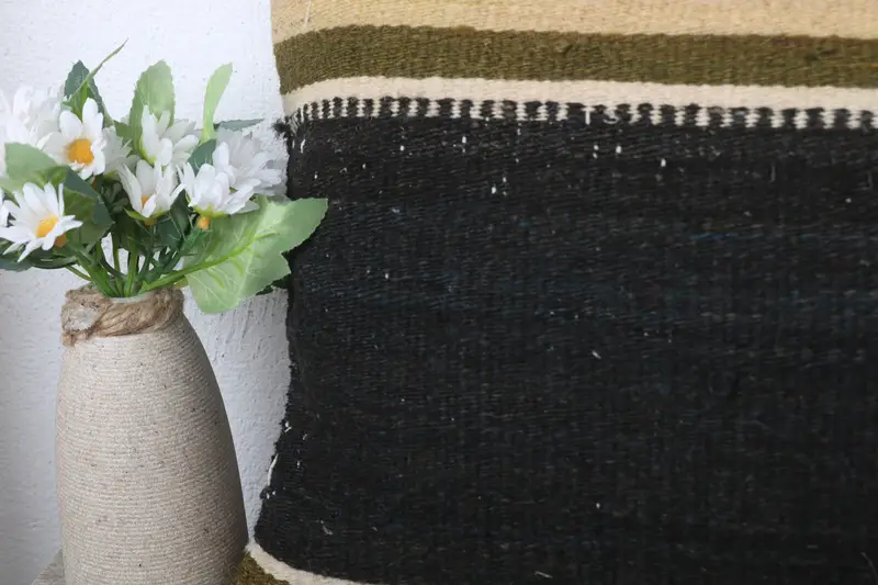12x24 Black Pillow Case, Cushion, Colorful Cushion Cover, Kilim Cushion Sham, Morroccon Kilim Cushion Pillow, Kilim Pillow Cover, Vintage Pillow - 3