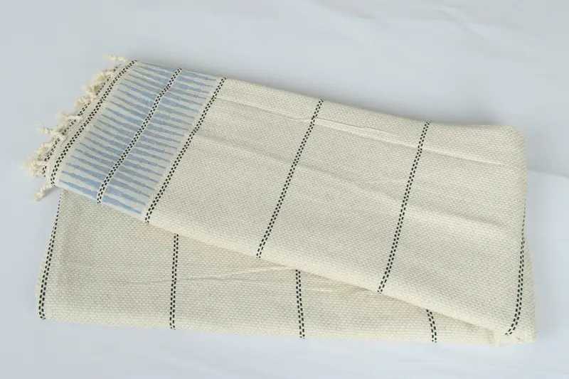 Gift For Bride, Turkish Throw Blanket, Throw Blanket Couch, Bedspread, Aesthetic Blanket, 104x96 Linen Striped Towel, Boho Throw Blankets - 6