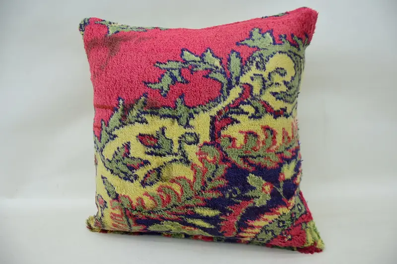 Cushion, Turkish Corner Cushion Case, Kilim Pillow, Custom Cushion Cover, 16x16 Pink Pillow, Vintage Kilim Pillow, Vintage Pillow - 3