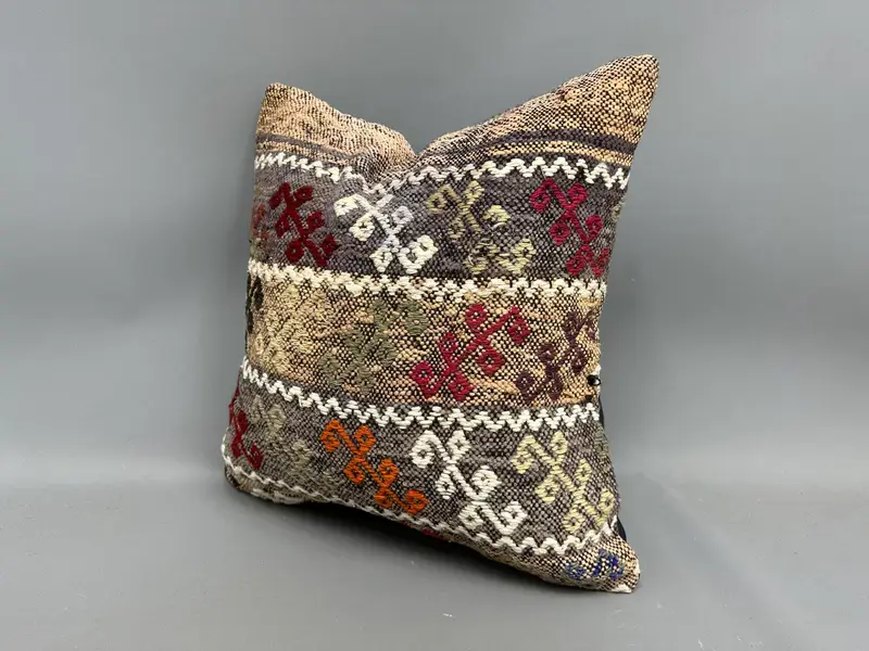 20x20 White Pillow Cover, Indoor Pillow Case, Vintage Pillow, Pillow Sham, Boho Pillow Sham Cover, Hippie Throw Cushion Cover, Pillow for Couch - 3