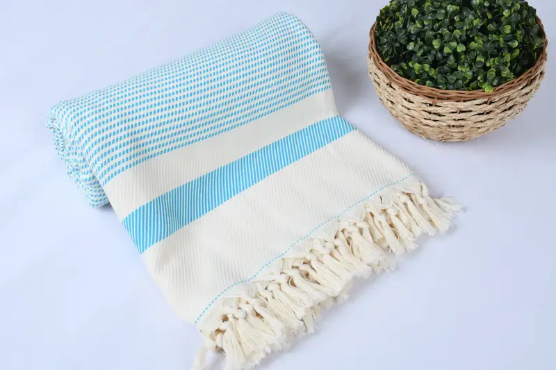 Best Wedding Gift, Aesthetic Blanket, Gift For Him, Turkish Tablecloth, 88x80 Cotton Striped Towel, Tablecloth, Monogram Blanket, Housewarming Gift - 4