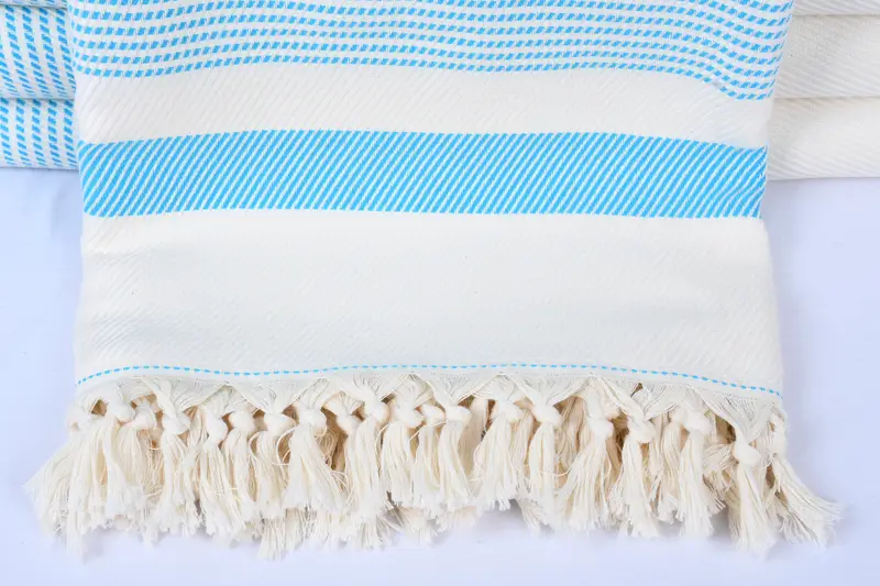 Best Wedding Gift, Aesthetic Blanket, Gift For Him, Turkish Tablecloth, 88x80 Cotton Striped Towel, Tablecloth, Monogram Blanket, Housewarming Gift - 2