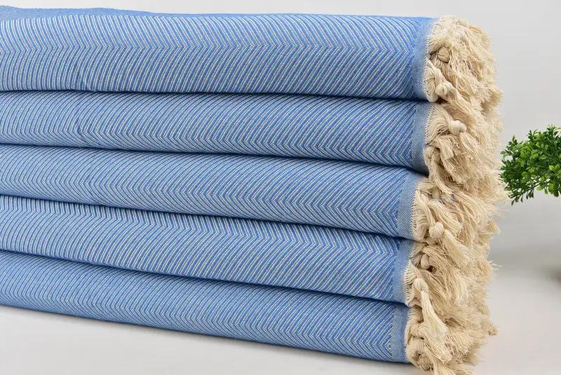 Turkish Bedspread, 84x68 Cotton Zig zag Towel, Boyfriend Gift, Best Wedding Gift, Woven Blanket, Personalized Blanket, Bachelorette Gifts - 3