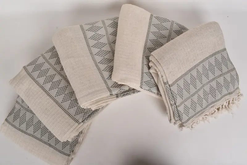 Best Wedding Gift, Throw Blanket Couch, Turkish Blanket Throw, Bachelorette Gifts, Bridesmaid Gift, 100x88 Linen Kilim Design Towel, Tablecloth - 3