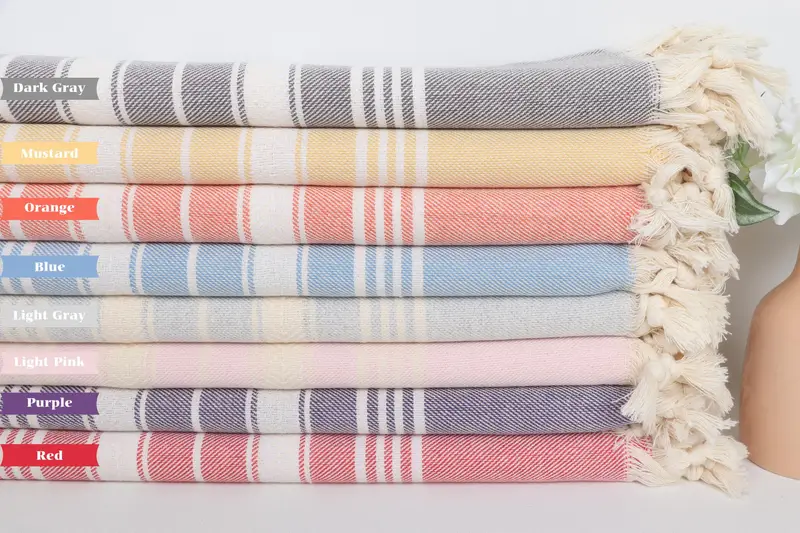 70x40 Cotton Herringbone Towel, Bridesmaid Gift, Housewarming Gift, Personalized Beach Towel, Bridal Shower Gifts, Personalized Bridesmaid Gift - 1
