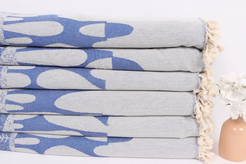 100x80 Cotton Turtle Design Towel, Custom Wedding Gifts, Personalized Gift For Him, Monogram Beach Blanket, Bachelorette Gifts, Turkish Blanket - 4