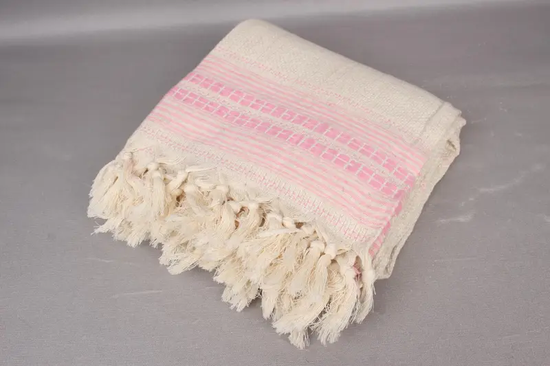 Bridal Party Gifts, Turkish Cotton Blanket, 96x94 Linen Striped Towel, Throw Blanket Couch, Bridesmaid Gifts, Wedding Hand Made Gift, Wedding Favors - 4