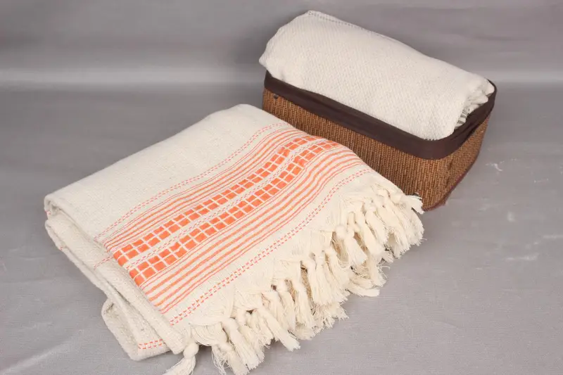 Bridal Party Gifts, Turkish Cotton Blanket, 96x94 Linen Striped Towel, Throw Blanket Couch, Bridesmaid Gifts, Wedding Hand Made Gift, Wedding Favors - 7