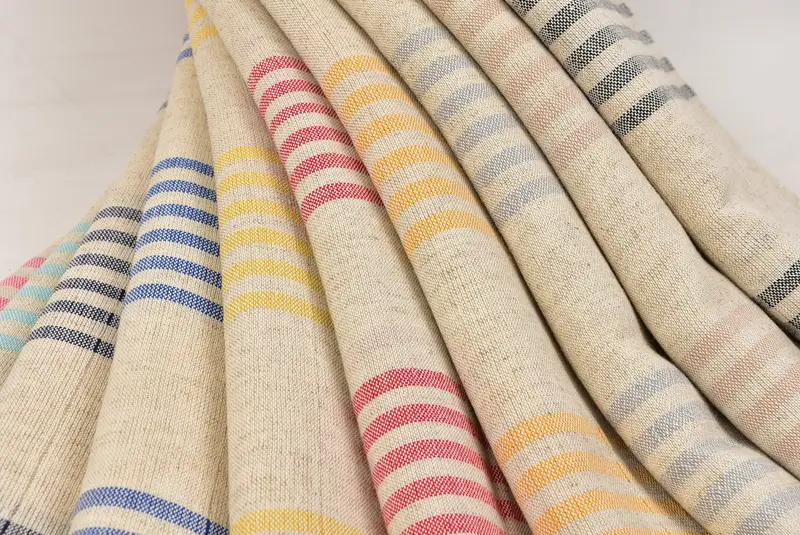 Monogram plaj havlu, spor salonu havlu, kişiselleştirilmiş düğün hediyesi, 70x40 keten çizgili havlu, nedime havlu, peshtemal havlu, erkek arkadaş Noel hediyesi - 5