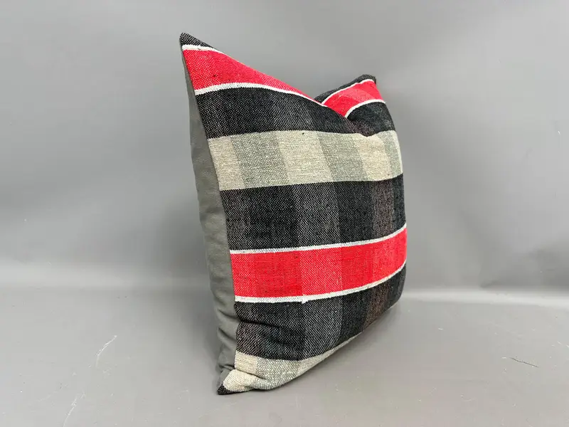 20x20 Red Pillow Cover, Vintage Kilim Pillow, Pillow, Handwoven Pillow, Sofa Bolster Pillow Case, Interior Designer Pillow, Turkish Pillow - 2