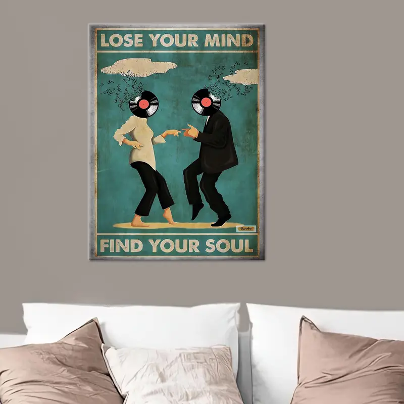 モダンダンスカップルキャンバス: 家庭用鮮やかなダンスプリント