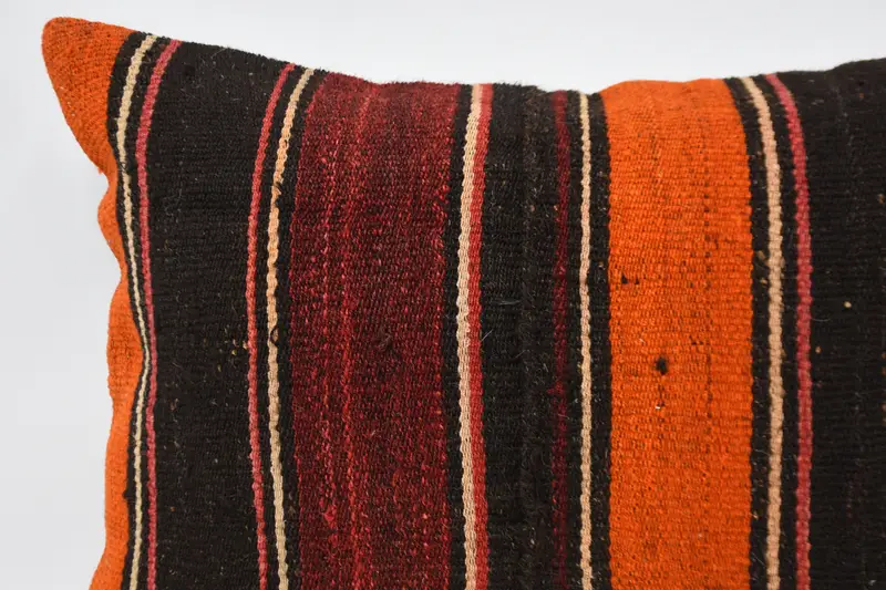 Throw Kilim Pillow, Christmas Pillow Sham, 20x28 Red Cushion, Bench Cushion, Vintage Kilim Pillow, Home Decor Pillow, Pillow Case - 2