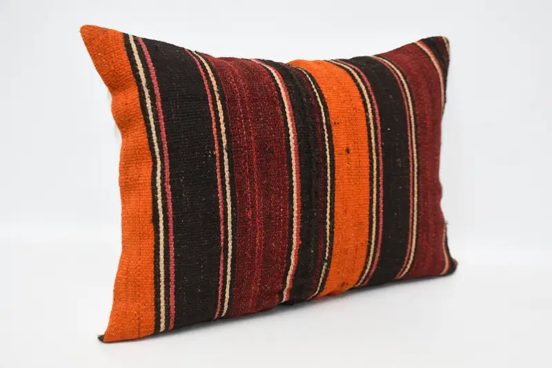 Throw Kilim Pillow, Christmas Pillow Sham, 20x28 Red Cushion, Bench Cushion, Vintage Kilim Pillow, Home Decor Pillow, Pillow Case - 3