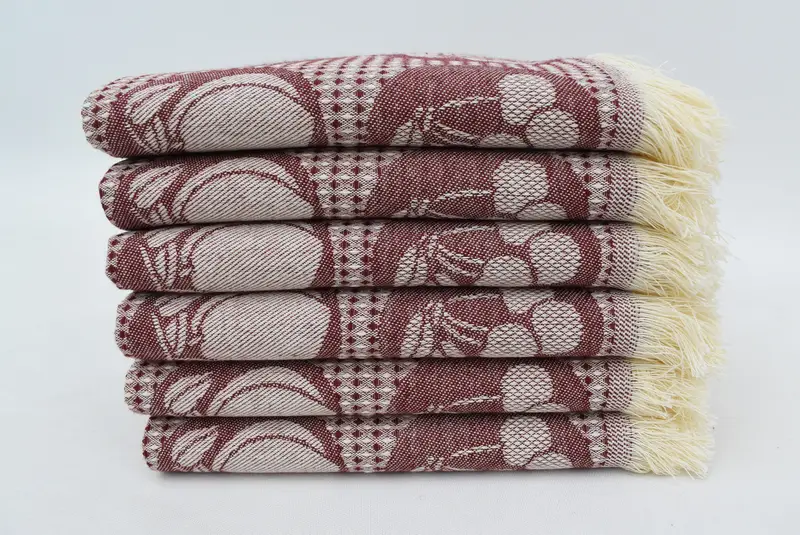 28x20 Cotton Fruits Patterned Towel, Personalized Gift, Wedding Day Gift For Bride, Gift For Her, Personalized Gifts, Monogrammed Hand Towel - 3