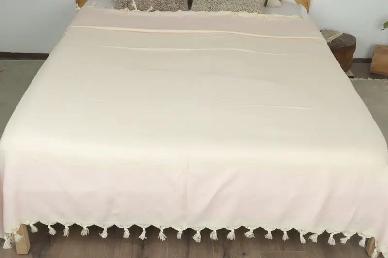 Decorative Bedspread, Boho Throw Blankets, Valentines Gift, Shower Curtain, 104x80 Cotton Diamond Towel, Monogram Blanket, Wedding Favors - 8