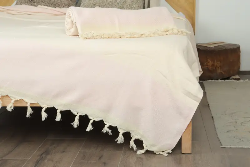 Decorative Bedspread, Boho Throw Blankets, Valentines Gift, Shower Curtain, 104x80 Cotton Diamond Towel, Monogram Blanket, Wedding Favors - 7