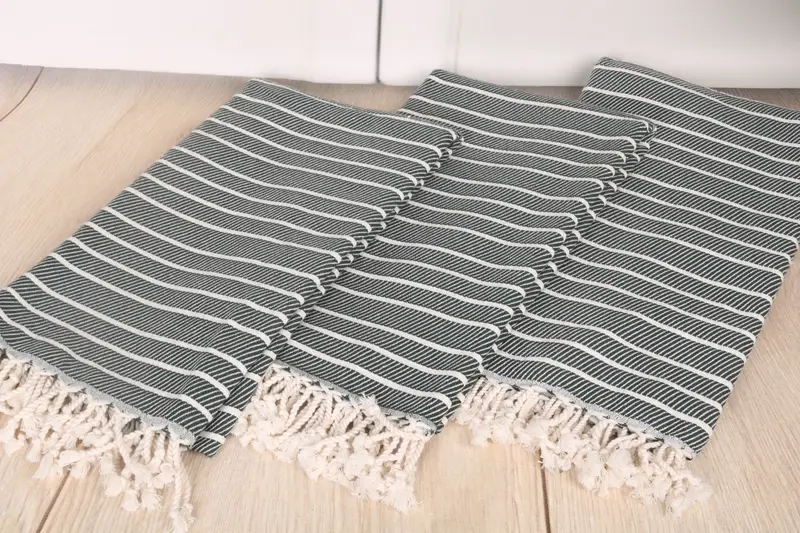 Quick-dry towel, Merry Christmas Gifts, Sand-free towel, 70x40 Bamboo Striped Towel, Bachelorette Party Items, Custom Towel, Summer Gift Ideas - 6
