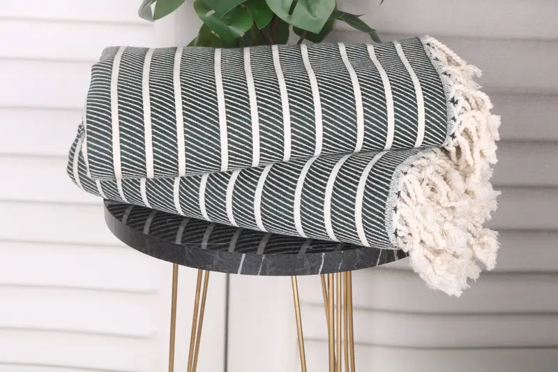 Quick-dry towel, Merry Christmas Gifts, Sand-free towel, 70x40 Bamboo Striped Towel, Bachelorette Party Items, Custom Towel, Summer Gift Ideas - 3