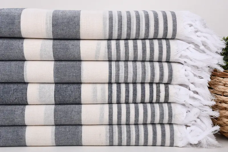 68x36 Cotton Striped Towel, Turkish Towel Set, Bridesmaid Favors, Custom Wedding Gift, Soft towel, Turkish Towel Bulk, Bachelorette Party Gifts - 2
