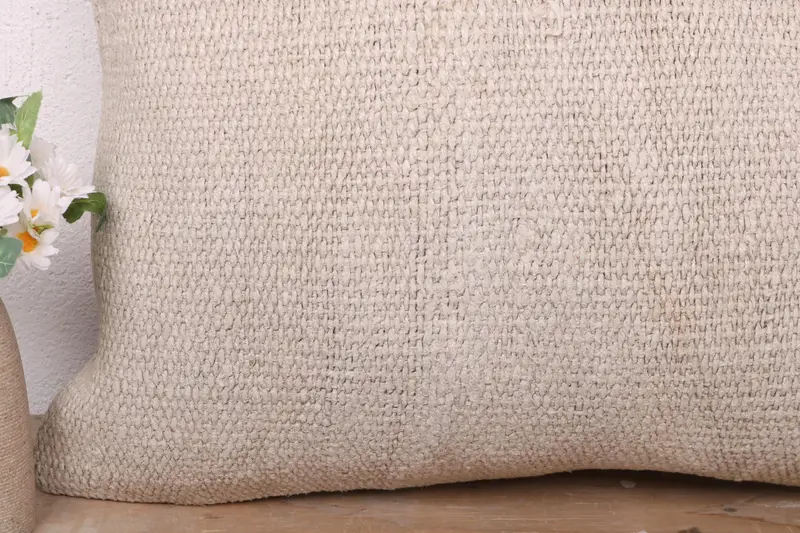 Pillow, Home Decor Pillow, 16x24 White Pillow Cover, Boho Pillow Sham Cover, Outdoor Bolster Cushion Cover, Vintage Kilim Throw Pillow - 3