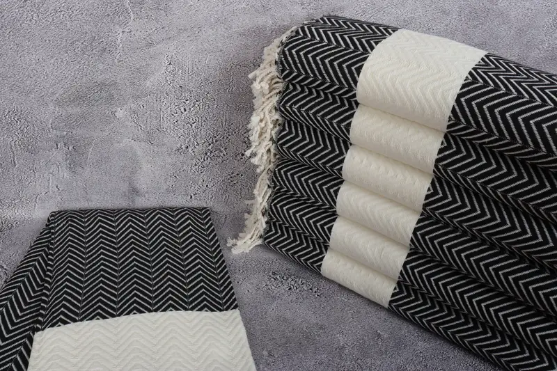 70x40 Cotton Zig zag Towel, Boyfriend Christmas Gift, Girl Trip Party Favor, Summer Gift, Home Decor Gifts, Bachelorette Party Gifts Bridesmaids - 2
