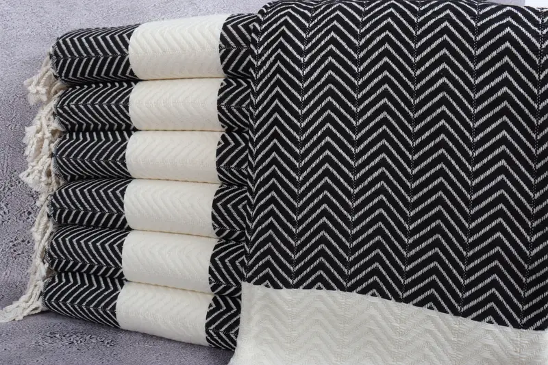 70x40 Cotton Zig zag Towel, Boyfriend Christmas Gift, Girl Trip Party Favor, Summer Gift, Home Decor Gifts, Bachelorette Party Gifts Bridesmaids - 1
