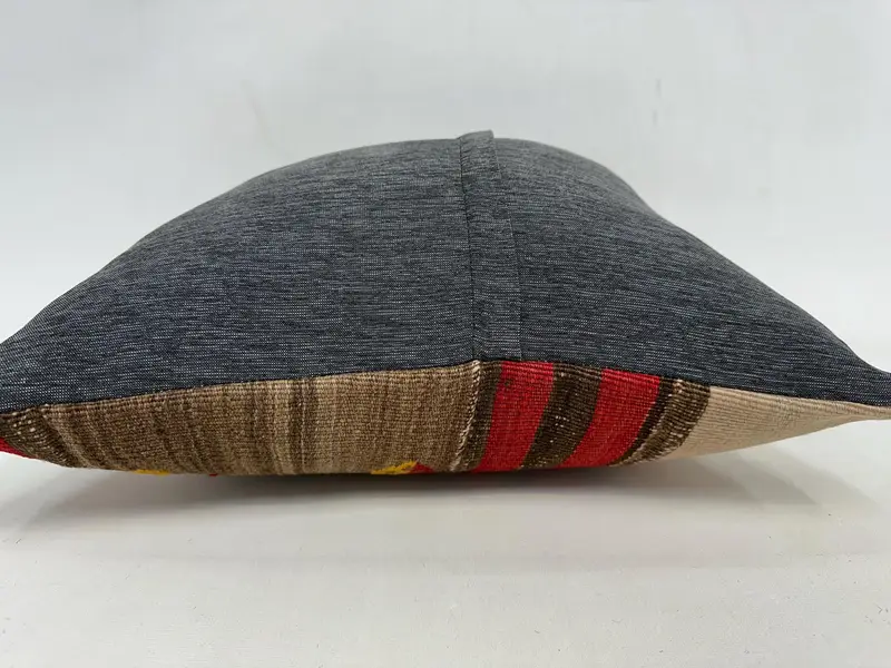 Pillow for Sofa, Patio Cushion, Kilim Pillow, 20x20 Brown Pillow Sham, Pillow, Gift Pillow, Turkish Corner Cushion, Ikat Pillow Case - 7