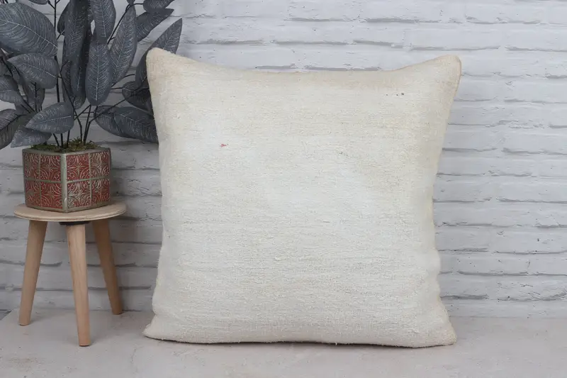 Kilim Pillow, Cushion, Nautical Throw Cushion Cover, Car Cushion, 24x24 White Cushion Case, Vintage Kilim Throw Pillow, Turkish Pillow - 1
