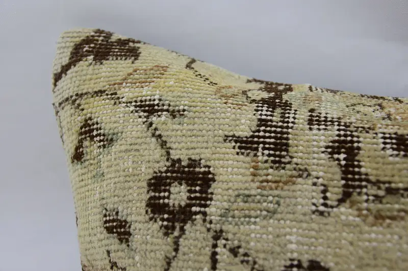 Anatolian Pillow Sham, Neutral Pillow Case, Vintage Pillow, 16x36 Beige Pillow Cover, Antique Pillows, Cushion Case, Kilim Cushion Sham - 2