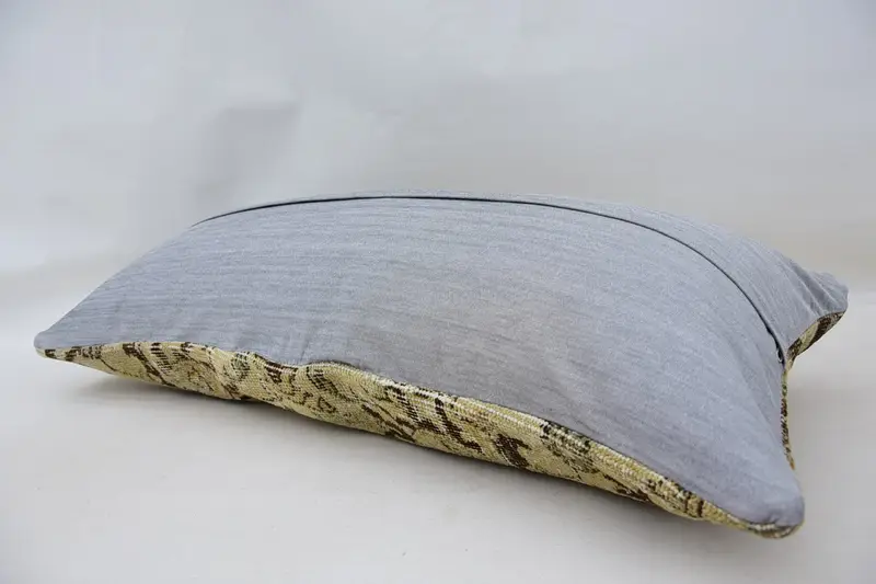Anatolian Pillow Sham, Neutral Pillow Case, Vintage Pillow, 16x36 Beige Pillow Cover, Antique Pillows, Cushion Case, Kilim Cushion Sham - 6