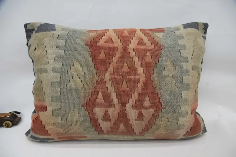 Boho Pillow Sham Cover, 20x28 Orange Pillow Case, Vintage Kilim Pillow, Pillow Sham, Pillow for Sofa, Outdoor Patio Pillow Sham, Indoor Cushion - 1