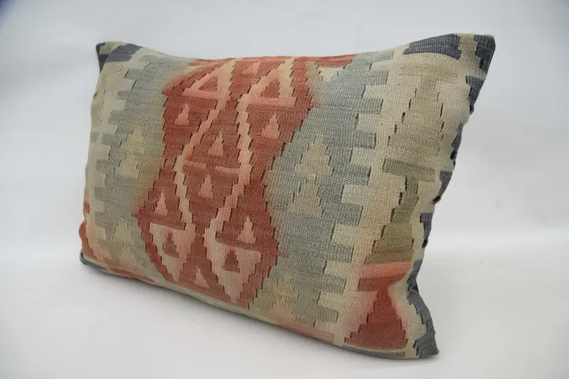 Boho Pillow Sham Cover, 20x28 Orange Pillow Case, Vintage Kilim Pillow, Pillow Sham, Pillow for Sofa, Outdoor Patio Pillow Sham, Indoor Cushion - 5