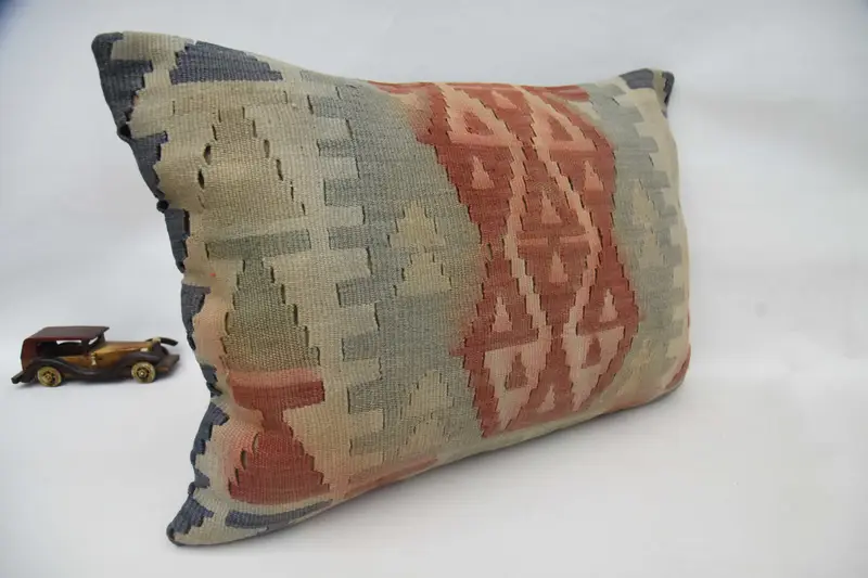 Boho Pillow Sham Cover, 20x28 Orange Pillow Case, Vintage Kilim Pillow, Pillow Sham, Pillow for Sofa, Outdoor Patio Pillow Sham, Indoor Cushion - 3